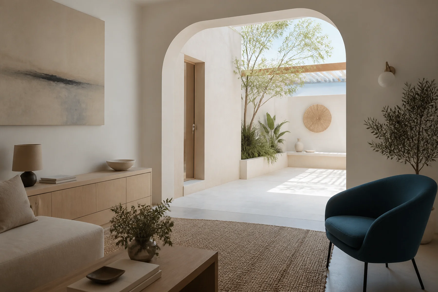 Interior ficticio que representa una búsqueda de vivienda de demostración
